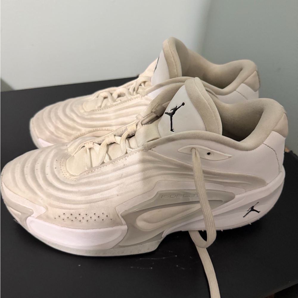 Jordan Luka 3 White and Cream Athletic Sneakers
